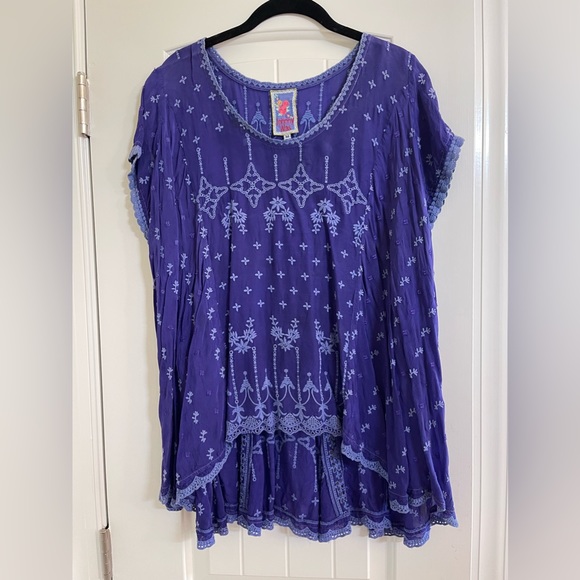 Johnny Was Medium beautiful purple top - Picture 2 of 5